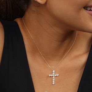 Melinda Maria “She So Fancy Cross Pendant Necklace ( larger pendant)